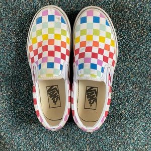 Rainbow Vans, worn 3 times!